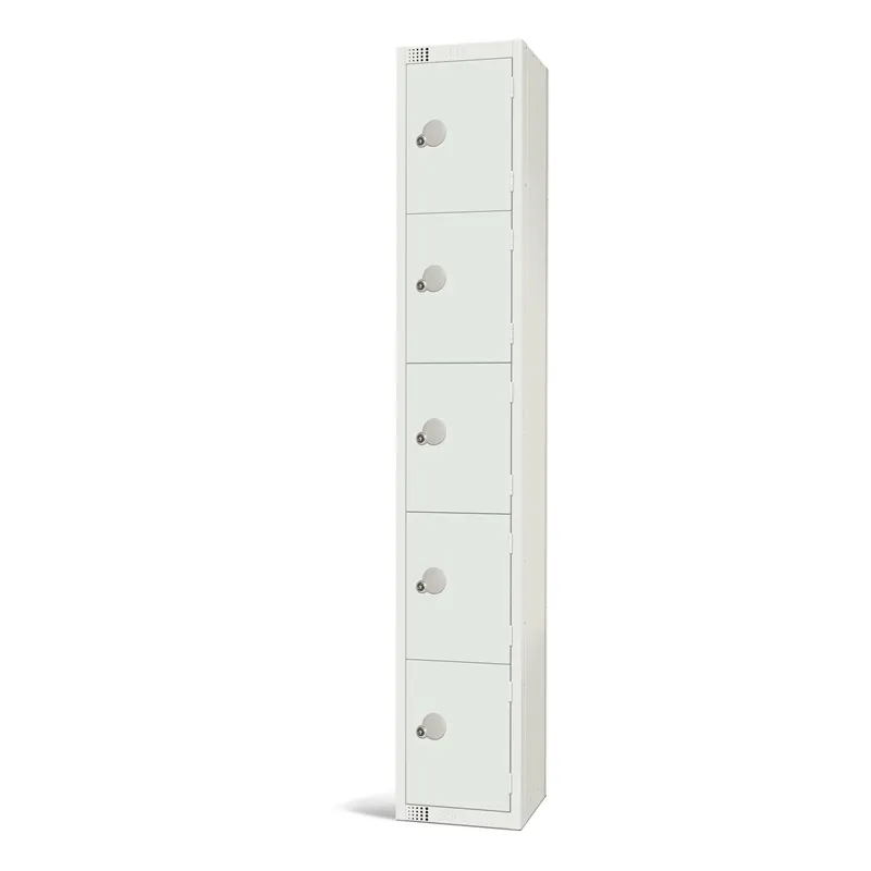 Elite All White Five Door Locker